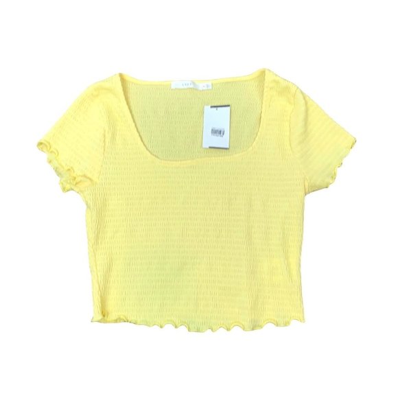NWT! NORDSTROM LUSH Yellow Crop Top-Size Medium - Picture 11 of 11
